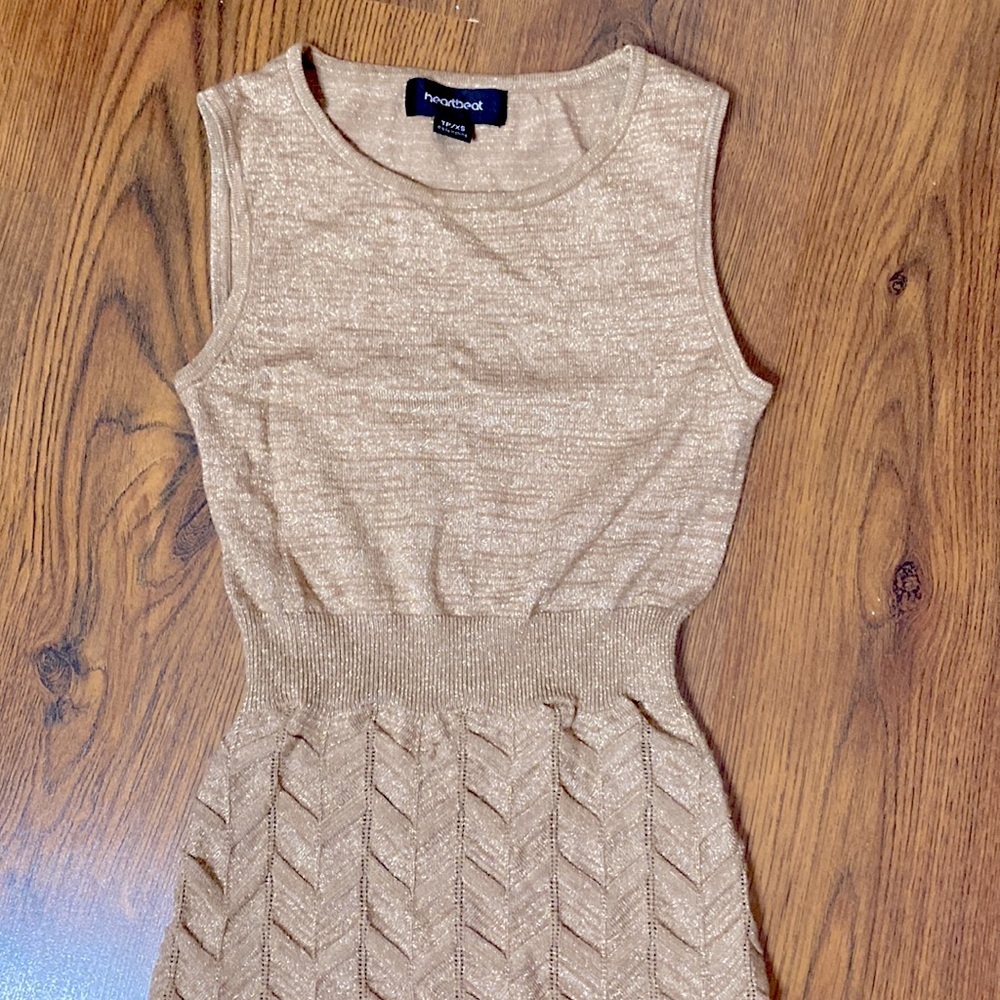 ๐ท Heartbeat ๐ท Glimmering Gold Sleeveless Dress - Picture 5 of 9
